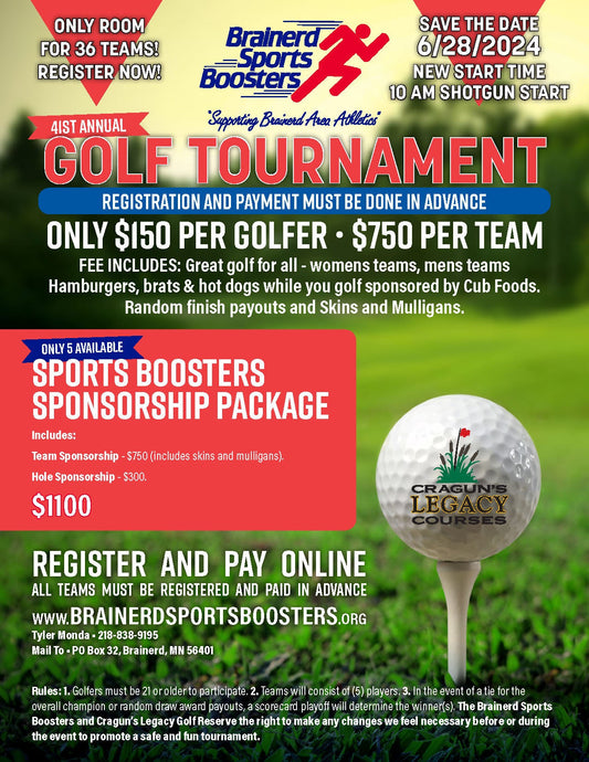2024 41st Annual Booster Golf Tournament - Individual Sign Up