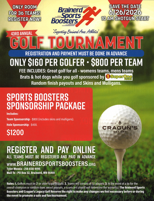 2026 43rd Annual Booster Golf Tournament - Individual Sign Up